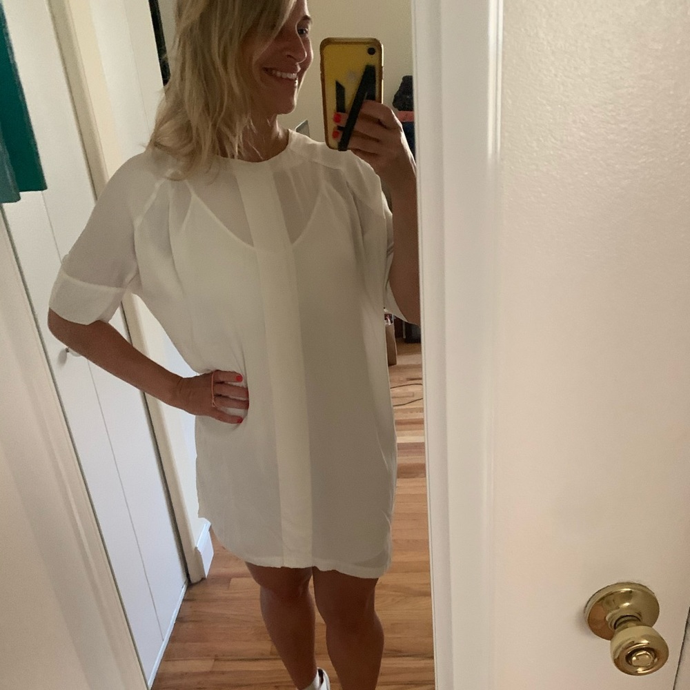 Silk shirt dress